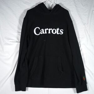 Anwar Carrots Hoodie Black Patch Logo Spellout Wordmark Men's Large